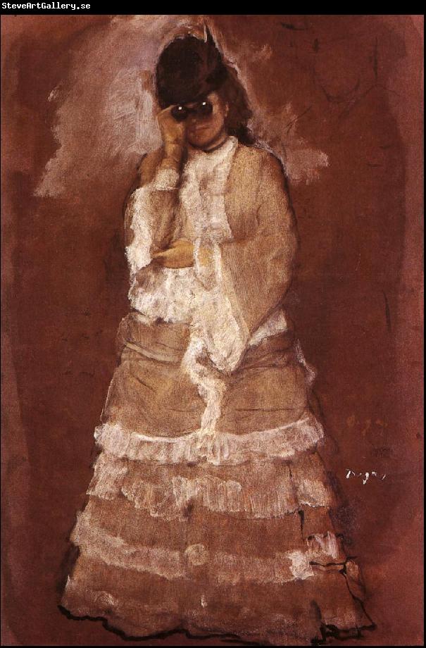 Edgar Degas Woman with Opera Glasses